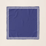 Blue & White Sailor Collar Schal<br><div class="desc">Ein klassischer Segeltuch in dunkelblau mit hellweißem Schnitt an den Kanten.</div>