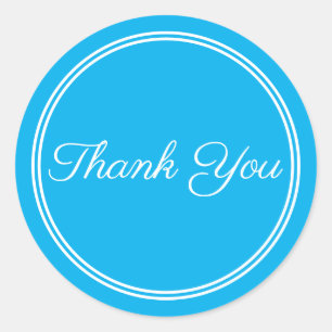 Blue White Script Calligraphy Danke Sticker