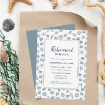 Blue & White Seashell Probe Dinner