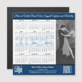 Blue White Service Image 2026 Calendar Magnet (Vorne/Hinten)