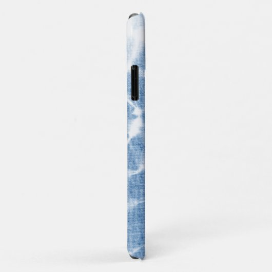 Blue White Shibori Gefärbte Krawatte Case-Mate iPhone Hülle (Hinten/Rechts)