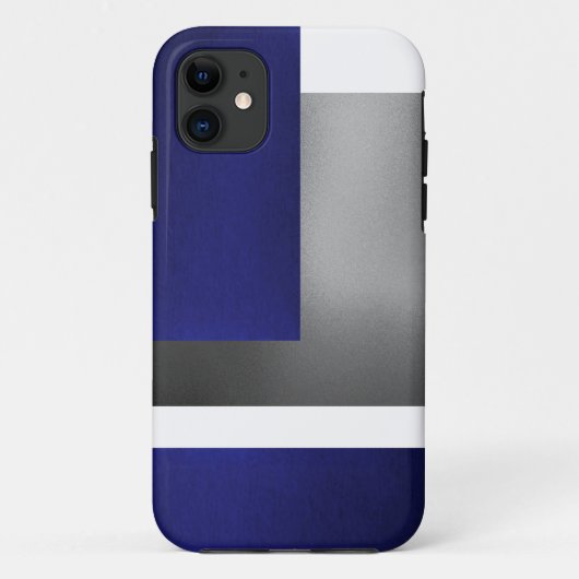 Blue White & Silver Comtemporary Iphone 5 Case (Rückseite)
