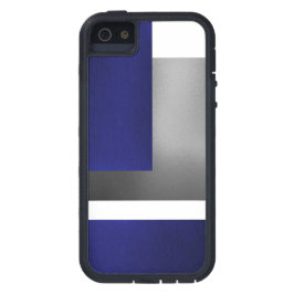 Blue White & Silver Comtemporary Iphone 5 Case