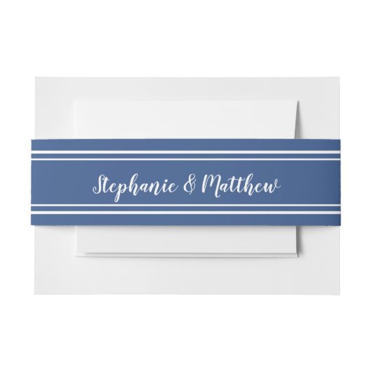 Blue White Simple Chic Elegante Minimalistische Ho Einladungsbanderole (Vorderseite Beispiel)