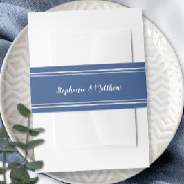 Blue White Simple Chic Elegante Minimalistische Ho Einladungsbanderole