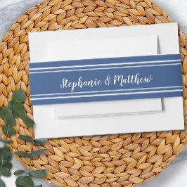 Blue White Simple Chic Elegante Minimalistische Ho Einladungsbanderole