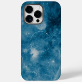 Blue White Simple Space Foto Planet Illustration Case-Mate iPhone Hülle (Rückseite)