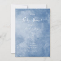 Blue & White Sky Clouds Celestial Baby Shower