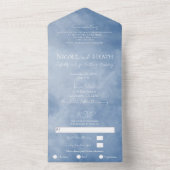 Blue & White Sky Clouds Celestiding All In One Einladung (Innen Boden)