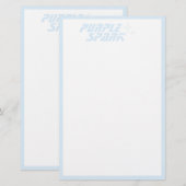 Blue White Small Business Stationery Briefpapier (Vorne/Hinten)