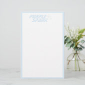 Blue White Small Business Stationery Briefpapier (Stehend Vorderseite)