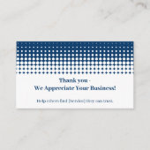 Blue White Snap Tag Incentive Thanks Referral Card (Vorderseite)