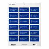 Blue & White Snowflake - Adressetikett (Vorne)