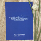 Blue, White Snowflake Business Holiday Card Einladung
