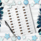 Blue & White Snowflake Holiday Return Labels