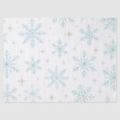 Blue & White Snowflake Sparkle Tissue Paper Seidenpapier (Vorderseite)