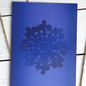 Blue, White Snowflakes & Rentier, Firmenlogo Einladung