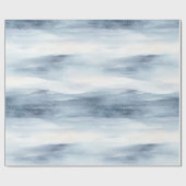 Blue White Snowflakes Weihnachten Geschenkpapier (Flach)