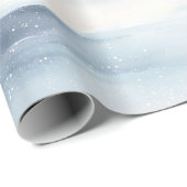 Blue White Snowflakes Weihnachten Geschenkpapier (Rolleneckpunkt)