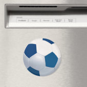 Blue & White Soccer Ball Magnet (In Situ (Geschirrspüler))