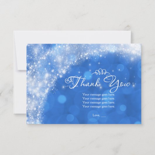 Blue & White Sparkle Ainderella Danke (Vorderseite)