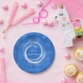 Blue & White Sparkle Aschenputtel Jedes Event Part Pappteller (Party)