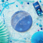 Blue & White Sparkle Aschenputtel Jedes Event Part Pappteller (Party)