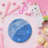 Blue & White Sparkle Aschenputtel Jedes Event Part Pappteller (Party)
