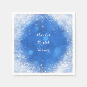 Blue & White Sparkle Aschenputtel Jedes Event Part Serviette (Vorderseite)