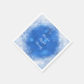 Blue & White Sparkle Aschenputtel Jedes Event Part Serviette (Ecke)