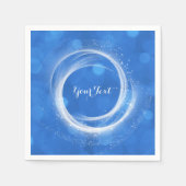 Blue & White Sparkle Aschenputtel Jedes Event Part Serviette (Vorderseite)