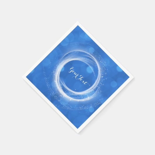 Blue & White Sparkle Aschenputtel Jedes Event Part Serviette (Ecke)