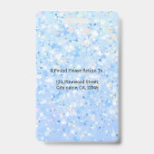 Blue White Sparkle Mitarbeiter Mitarbeiter Foto ID Ausweis (Back)