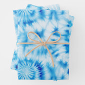 Blue White Spiral Gefärbte Krawatte Geschenkpapier Set (Beispiel)