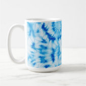 Blue White Spiral Gefärbte Krawatte Kaffeetasse (Links)