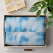 Blue White Spiral Gefärbte Krawatte Seidenpapier (Geschenk)