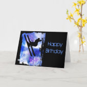 Blue & White Splashes Karte (Gelbe Blume)