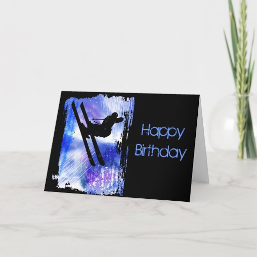 Blue & White Splashes Karte (Vorderseite)