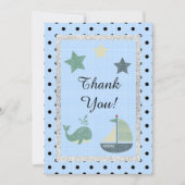 Blue White Spot zum Thema Nautic Dankeschön Karte (Vorderseite)
