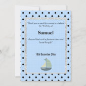 Blue White Spot zum Thema Nautic Dankeschön Karte (Rückseite)