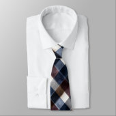 Blue White Squares Krawatte (Gebunden)