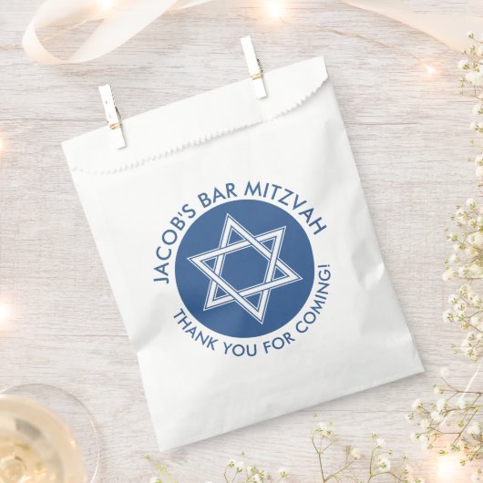 Blue White Star von David Bar Mitzvah Geschenktütchen (Ausgeschnitten)