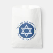 Blue White Star von David Bar Mitzvah Geschenktütchen (Vorderseite)