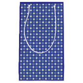 Blue/White Star von David Pattern Geschenktasche Kleine Geschenktüte (Vorderseite)