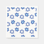 Blue & White Star von David Pattern jüdischer Urla Serviette (Vorderseite)