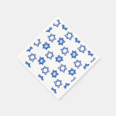 Blue & White Star von David Pattern jüdischer Urla Serviette (Ecke)