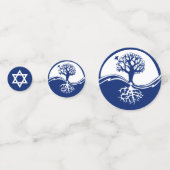 Blue White Star von David Tree of Life Konfetti (Rückseiten)