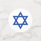 Blue White Star von David Tree of Life Konfetti (Klein Vorderseite)