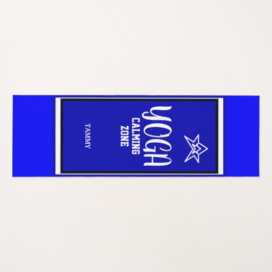 Blue White Stara Yogamatte (Vorderseite (Horizontal))