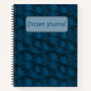 Blue & White Starry Night Celestial Dream Journal Notizblock